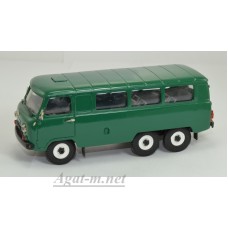 12059-УСР УАЗ-452К автобус длиннобазный 3-х осный (пластик крашенный) темно-зеленый